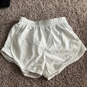 White Nike dri fit shorts